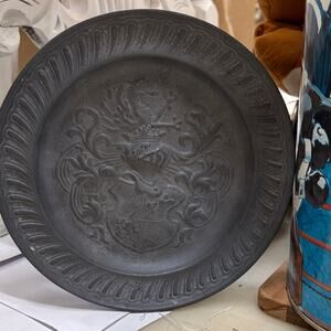 Decorative Gray Wall Plate Ralph Lauren